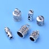 60pcs Antique Silver Cord End Caps Tibetan Alloy Flower Patterns Glue-in Tassel Leather End Caps Buckle Tips Accessories for DIY Craft Necklace Bracelet Jewelry Making, 3 Styles