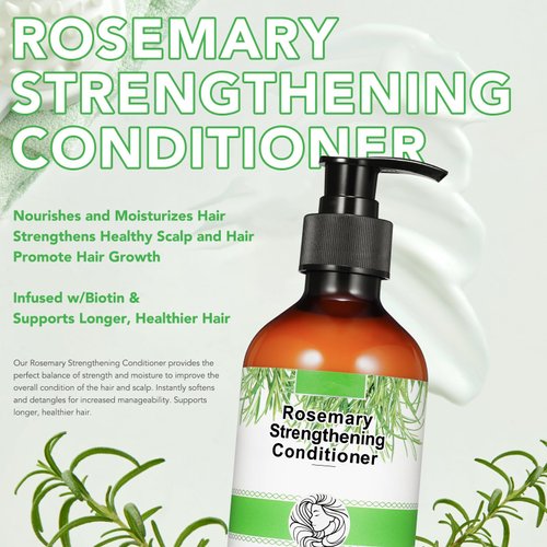 Rosemary Conditioner for Hair Growth,Rosemary Oil for Hair Growth Mint Strengthening Conditioner,Conditioner for Women Hair Loss And Thinning Hair,Hair Conditioner With Biotin,Coconut