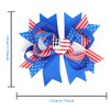 2PCS Patriotic Hair Bows Clips 4th of July Star Hair Clips with Heart Grosgrain Ribbon Bowknot Boutique Alligator Hairpin Independence Day Headwear Accessories for Kids Girls Women(Style C)