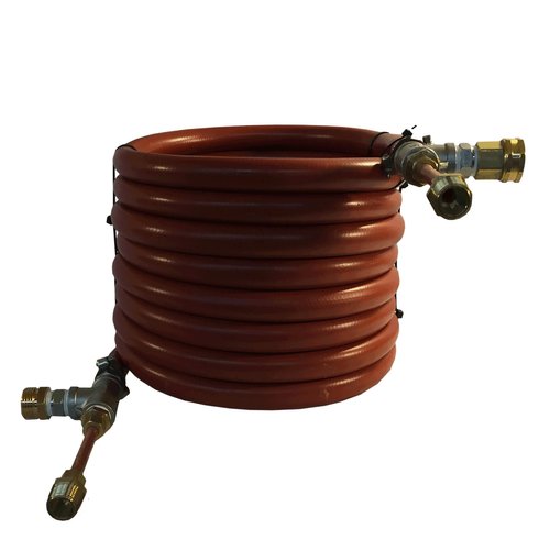 HomeBrewstuff Super efficient CounterFlow Wort Chiller With Optional Valve and Thermometer Upgrade (Just Counterflow Chiller)