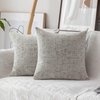 Home Brilliant Decorative Accent Pillow Covers Chenille Throw Pillows for Couch Bedroom Plush Cushion Cover for Sofa, 2 Pack, 18x18 inch (45cm), Cream Mixed Black
