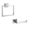 KOKOSIRI Bath Accessories Set 2-Piece Bathroom Hardware Set, Towel Ring, Toilet Paper Holder, Stainless Steel, Wall Mounted, Brushed Steel, B09S2-BR