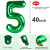 Number 5 Balloon Dark Green 40 Inch for Boy Girl Birthday Party Decorations, Five Year Old Number Balloons Party Supplies
