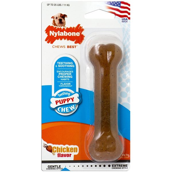 Nylabone N200 Regular Puppy Bone Flexible Pooch Pacifier