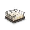 Spectrum Madison Weighted Napkin Holder (Industrial Gray) - Dispenser & Décor for Kitchen, Dining Room, Outdoor, & Bar Tabletop Storage