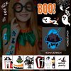 EMOME 204 Sheets Glows Halloween Tattoos, Individually wrapped Temporary Tattoos for Kids Halloween Party Favors Games, Blue Face Tattoos for Halloween Goodie Candy Treat Bags