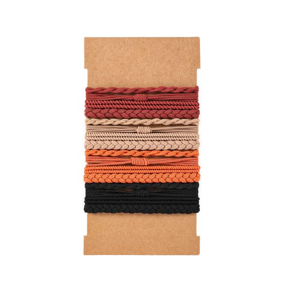 16pcs Hair Tie Bracelets for Women Men, Stylish Boho Hair Ties Bracelets Hair Elastics No Damage Ponytail Holders for Thick, Medium, Long Hair (4 Styles, 4 Colors)