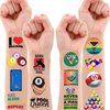 107 PCS Snooker Billiards Themed Temporary Tattoos Themed Birthday Party Decorations Favors Supplies Decor Cute Pool Ball Sports Tattoo Stickers Gifts for Game Kids Boys Girls School Rewards Carnival