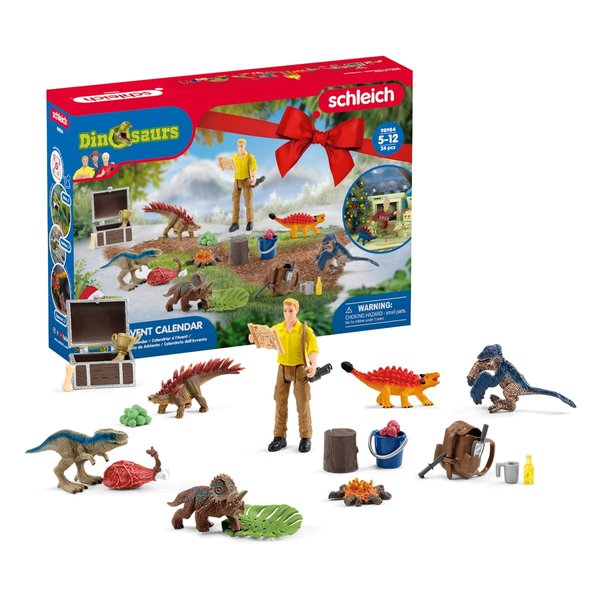 Schleich Dinosaurs, Dino Toys for Boys and Girls, Dinosaurs Advent Calendar with 24 Surprise Toys