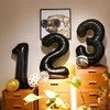 Black 30 Number Balloons Giant Jumbo Number 30 Foil Mylar Balloons for Women Men 30th Birthday Party Supplies 30 Anniversary Events Decorations