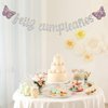 WeBenison Feliz Cumpleaños Banner/Fiesta Theme Happy Birthday Party Supplies/Spanish Birthday Party Decorations Butterfly Sign Silver Glitter