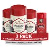 Old Spice Men's Antiperspirant & Deodorant Volcano with Charcoal, 2.6oz Pack of 3 with Travel-Size Swagger Body Wash