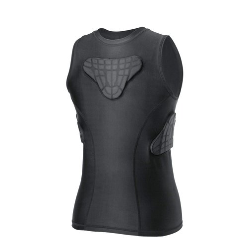 TUOY Youth Padded Shirt Chest Rib Protector Heart Guard Sternum Protective Compression Shirt for Baseball Football Basketball Lacrosse