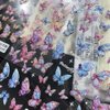 Shell Aurora Butterfly Nail Stickers for Women Butterfly Nail Art Stickers Pink Purple Butterfly Stickers for Nails Laser Butterfly Decor Nail Sticker Nails Stickers Nail Decals for Nail Art Supplies