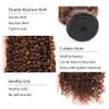 22 24 26 Inch P4/30 Bundles Brown Kinky Curly Human Hair Bundles Brazilian Unprocessed Virgin Hair 3 Bundles Highlight Curly Bundles Human Hair Color #30 Bundles Remy Hair Extensions Brown Bundles
