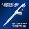 DenTek Cross Flosser Plaque Control Floss Picks, Unique X-Shaped Floss, Flouride Infused Floss Strands, Mouthwash Blast Flavor, 75 Count in Each Pouch (Pack of 2)