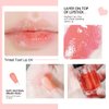 Plumping Lip Oil,Hydrating Lip Gloss Tinted Lip Balm Lip Care Transparent Toot Lip Oil,Big Brush Head Glass Lip Glow Oil Fresh Texture & Non-sticky,Nourishing Repairing Shine Primer Lip Tint(ROSEWOOD)