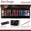ABAC Solid Cat Eye Gel Nail Polish Set,Fall 24 Colors Brown Red Black Green Shimmer Magnetic Gel Polish,Upgraded Creme Gel Manicure Palette with Brush and Magnet Soak Off LED Gift for Women