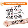 36PCS Cow Party Favors 24 Tattoos Sticker 12 Stamp Set - Ideal Cow Print, Farm, Milk Themed Birthday Decor Supplies Goodie Bag, Classroom Gifts, Cute Rewards for Girls, Baby Shower Prizes
