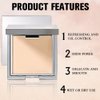 Matte Invisible Poreless Pressed Face Powder Makeup,Lightweight Breathable Vegan Setting Powder (01#Creamy Natural)