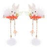 Gadpiparty Plush Bunny Hair Clips: 2023 Chinese New Year Fluffy Bunny Hair Clip with Pompom Ball Tassel Animal Hair Clips Cute Bunny Hair Claw Clips for Easter Gifts Womens Girls