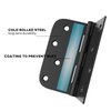 goldenwarm 3 Pack 4in Black Door Hinges Interior Door Hinges Black Matte 4 x 4 Inch with Square & Round Corners, Iron Material