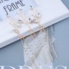 Allereyae Crystal Pearl Wedding Hairpins Barrette CZ Rhinestone Hair Pins Barrette Gold Pearl Hairpins Faux Pearl Bridal Headpieces Decorative Bobby Pins Headwear Bridal Hair Accessories for Women and