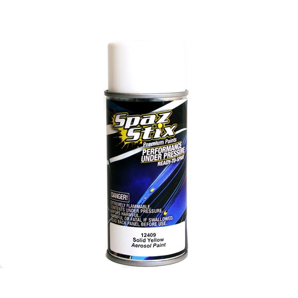 Spaz Stix Solid Aerosol Paint, Yellow, 3.5-Ounce