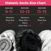 Debra Weitzner 6 Pairs Non-Binding Loose Fit Sock - Non-Slip Diabetic Socks for Men and Women - Ankle Crew Black