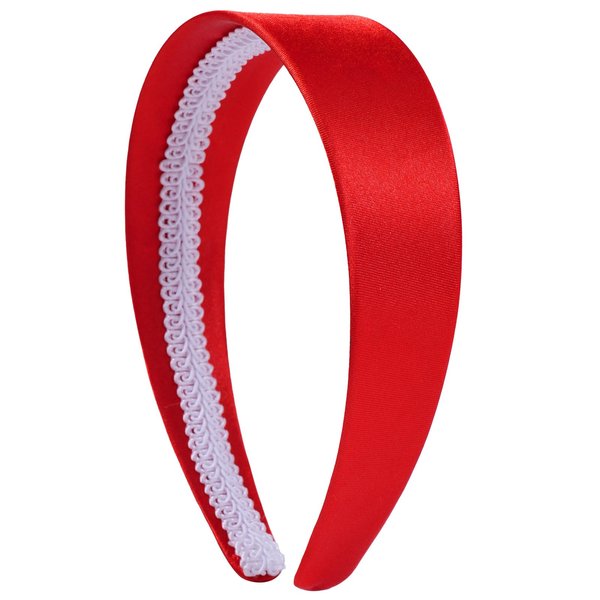 loucent Smooth Satin Headband - Luxurious 2" Wide No-Slip Headband for Women Maroon