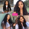 Eileen 13x4 HD Lace Front Wigs Human Hair Deep Wave 22 Inch Glueless Wigs Human Hair Wet and Wavy 180 Density Lace Frontal Wigs Human Hair Closure Wig Human Hair for Women Natural Black