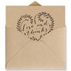 Kraft Love and Thanks Thank You Note Card Pack - Set of 36 cards blank inside - with Kraft envelopes