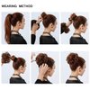 ASUITOFK Messy Bun Hair Piece Thick Updo Scrunchies Synthetic Hair Extensions Ponytail Hair Wig Hairpiece Dark Blonde