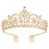 Vovii Gold Princess Tiara for Women Exquisite Modeling Perfect Bridal Headdress Crown for Wedding Ideal Costume Party Hair Accessories Princesses and Girls
