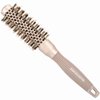 BANGMENG Round Brush with Boar Bristles, Round Barrel Brush for Blow Drying, Nano Thermal Ceramic Ionic Tech, For Straightening & Drying (1 inch Barrel, 2.25 inch with Bristles) Gold