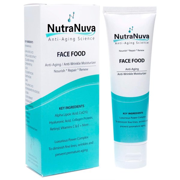 NutraNuva Anti Aging Face/Neck Cream & Eye Wrinkle VEGAN Moisturizer - Hyaluronic Acid, GHK Copper Peptides, CoQ10, Vitamin C & E, Retinyl, PhytoCeramides, Collagen Protein – Night/Day Skincare