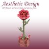 Stay Fun 3D Wooden Puzzle Flower, Artificial Wildflower Building Set for Adult, Model Botanical Collection Gift for Valentine's Day/Mother's Day/Birthday/Christmas, DIY Flower Toy Set (Rose)