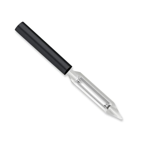 Rada Cutlery Vegetable Peeler Blade Stainless Steel Resin, Made in the USA, 7-1/4 Inches, Black Handle