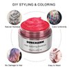 Hair Wax Color Temporary Red Hair Dye Wax Natural Hairstyle Cream Coloring for Men Women Party Cosplay Date Halloween