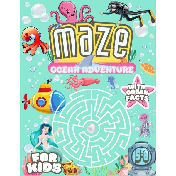 Maze ocean adventure: Maze Childrens book