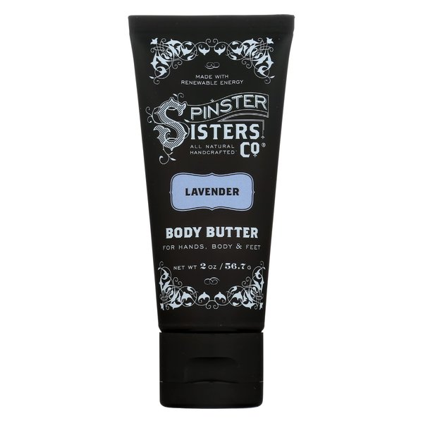Spinster Sisters Co. Body Butter, Lavender, All Natural, Cruelty Free, 2 Ounce (Pack of 3)