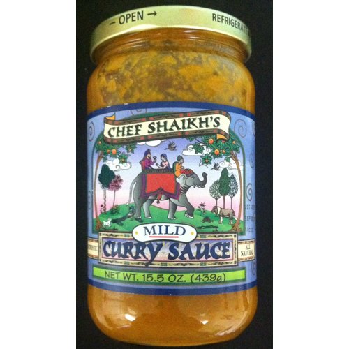 Chef Shaikh's Mild Curry Sauce 15.5 Oz. 3-Pack-Vegan