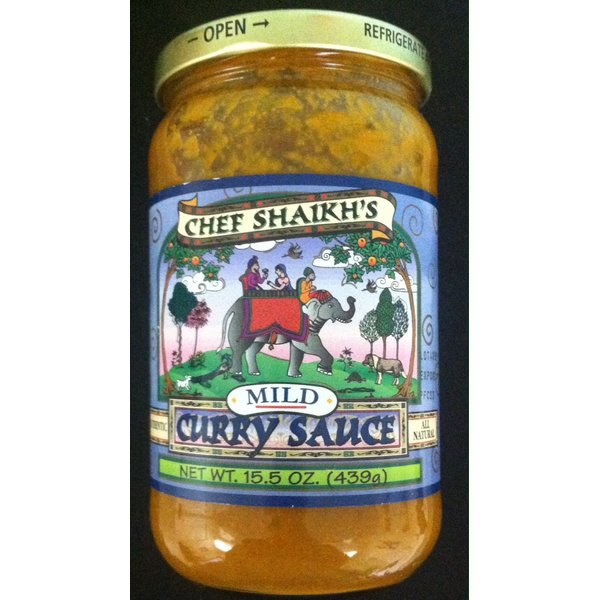 Chef Shaikh's Mild Curry Sauce 15.5 Oz. 3-Pack-Vegan