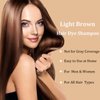 NCEPROHR Light Brown Hair Dye Shampoo 3 in 1, Argan Oil Brown Shampoo Hair Dye for Women & Men, Natural Hair Color Shampoo, Brown Shampoo Hair Color Easy to Use & Long Lasting Brown Dye Shampoo