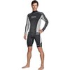 Mares Long Sleeve Trilastic Rash Guard, Black Grey, Medium