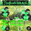 Graduation Party Decorations Green Black Graduation Banner Balloons Set Congrats Grad Yard Banner with 18pcs Balloons for Class of 2024 Party Sign Decor College High School Prom Party Supplies Outdoor