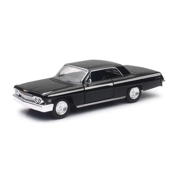 1962 Chevy Impala SS Black 1/24 Diecast Model Car by New Ray 71843A