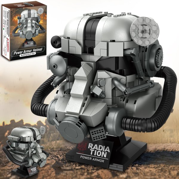 HiDectee Helmet Building Blocks for Boys Aged 12+, Head Building Block Set Collectibles for Men, Buildable Display Model for Home or Office, Ideas for Boys, Girls and Adults, 1088PCS