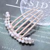 Andelaisi Boho Crystal Pearl Hair Comb Wedding Bridal Rhinestone Hair Clip Comb Shiny Rhinestone Crystal Bridal Comb Clip Vintage Pearl Hair Comb Headpiece Headwear for Women (Style A)
