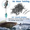 Fishing Snap Swivel Saltwater, 110Pcs High Strength Fishing Barrel Line Connector Fishing Swivels Barrel Safety Snap Fishing Tackle Accessories